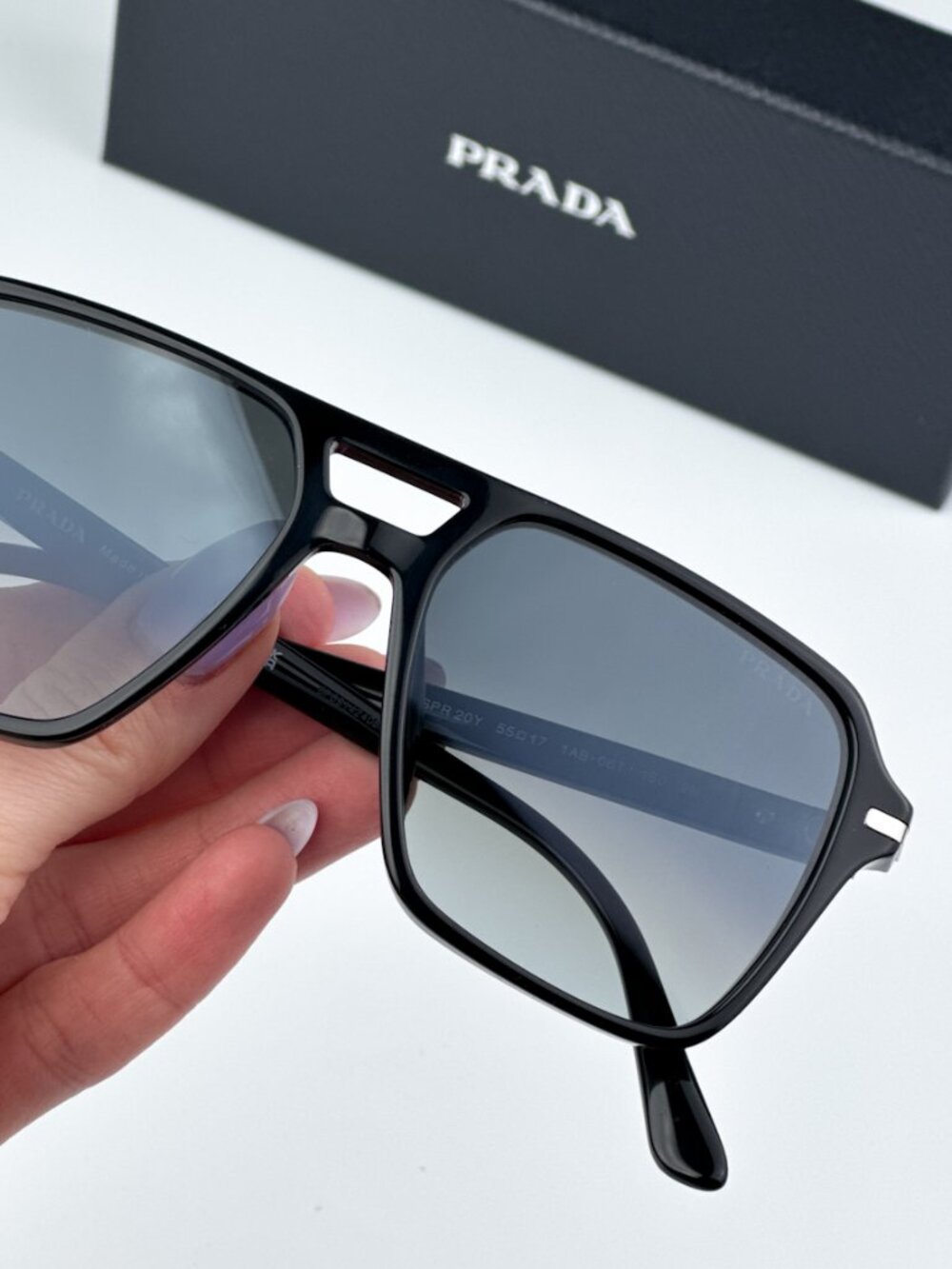 PRADA PR20YS 1AB06T BLACK PILOT SUNGLASSES